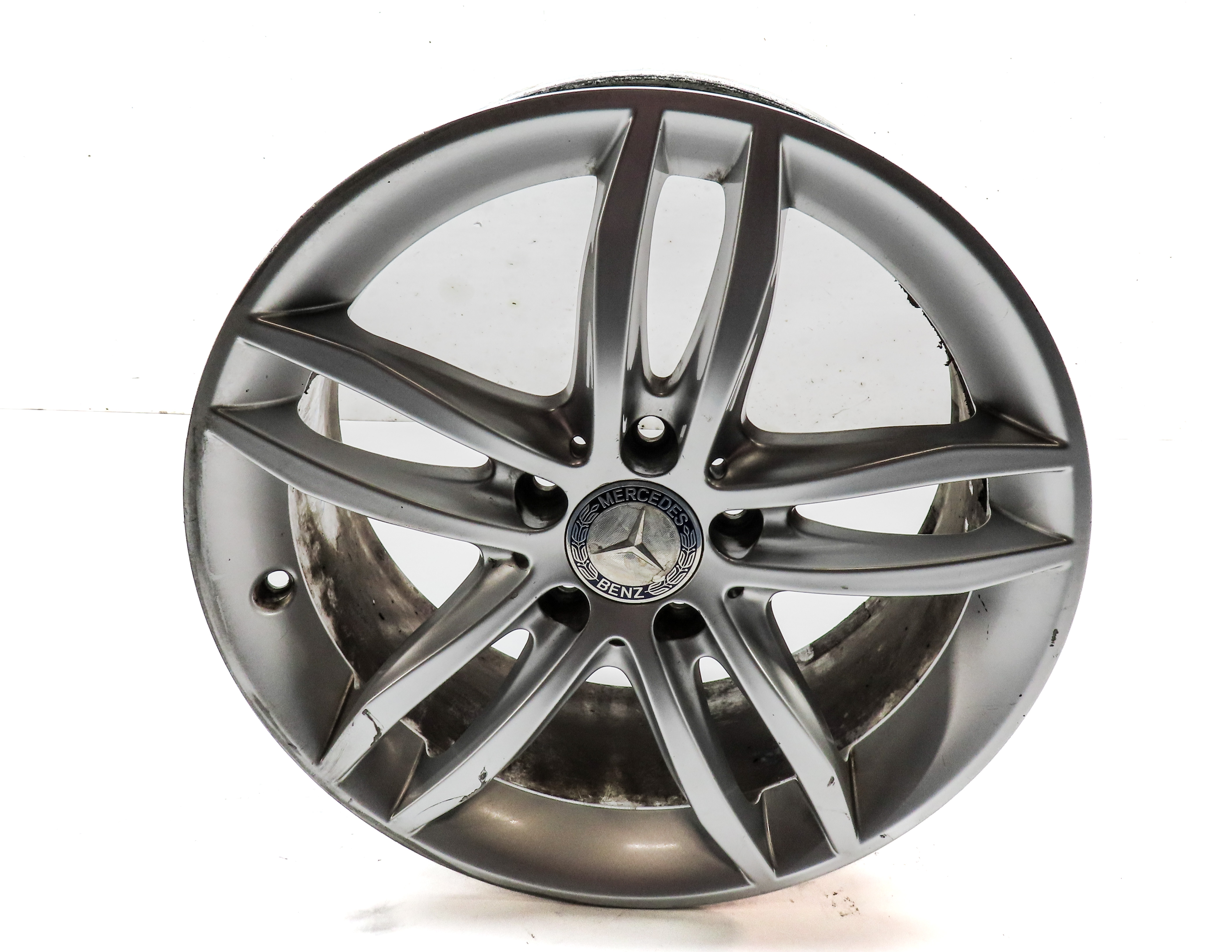 12-14 MERCEDES C CLASS (W204) 17x7.5 5 TWIN 10 SPOKE WHEEL RIM ALUMINUM ALLOY — exact item pictured
